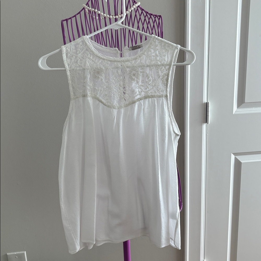 Hinge Ivory Lace Detail Blouse